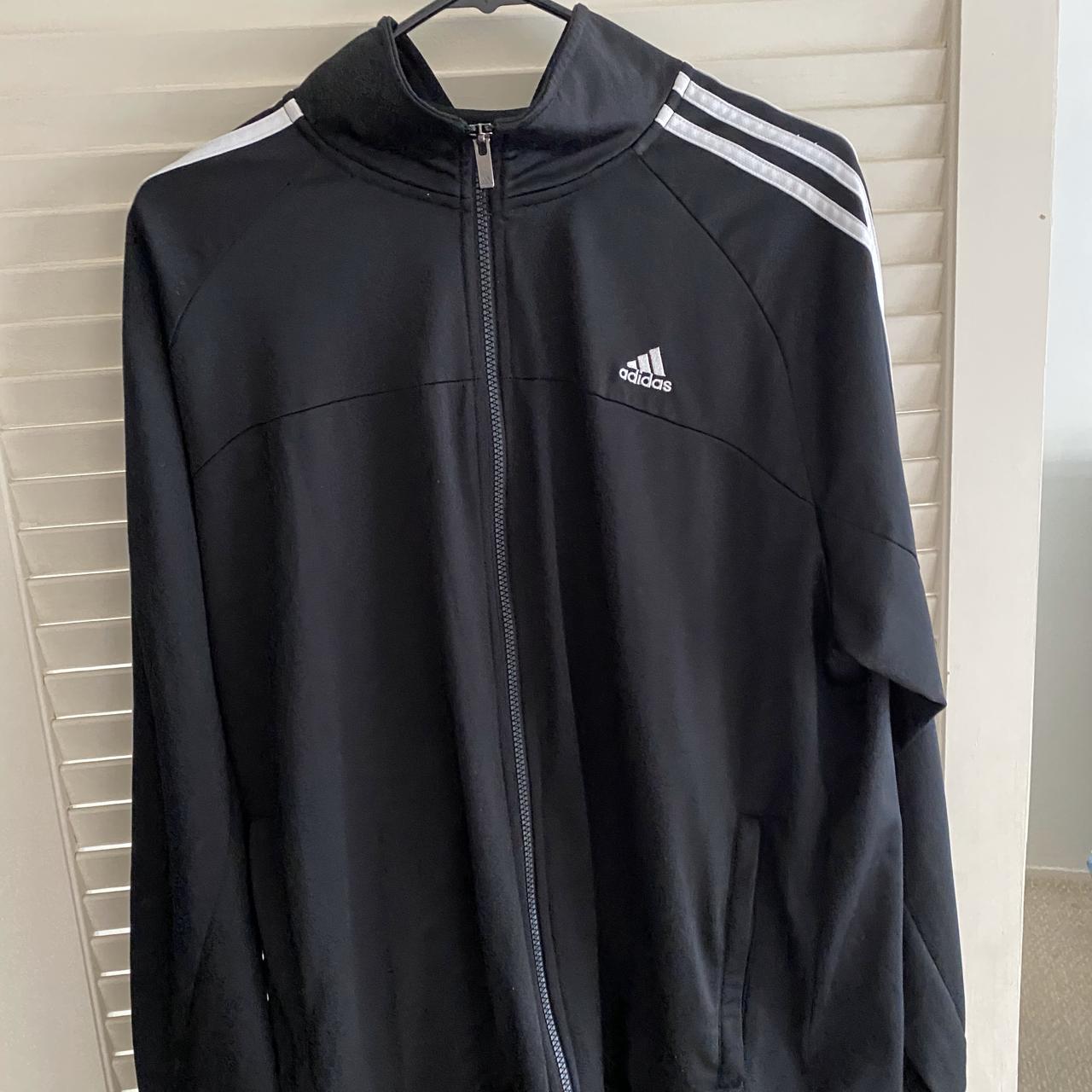 Adidas striped jacket - Depop