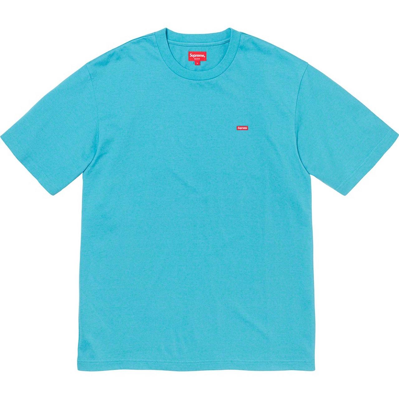 supreme mini box logo tee medium light blue great... - Depop