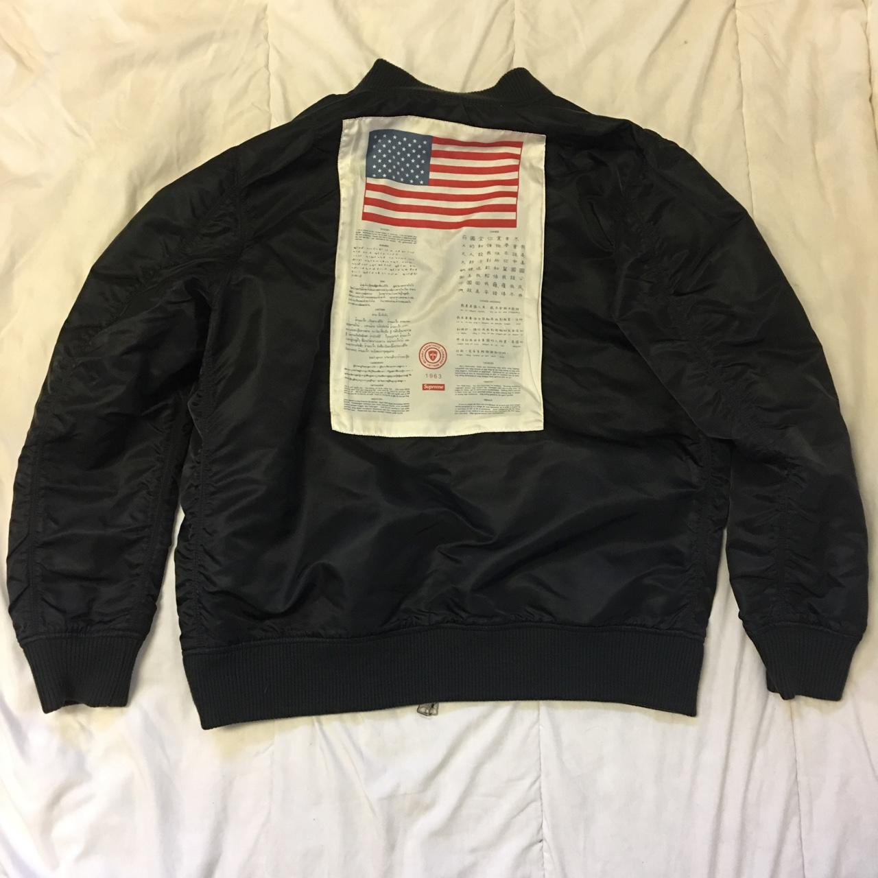 Supreme SS14 Blood Chit reversible MA-1 bomber...