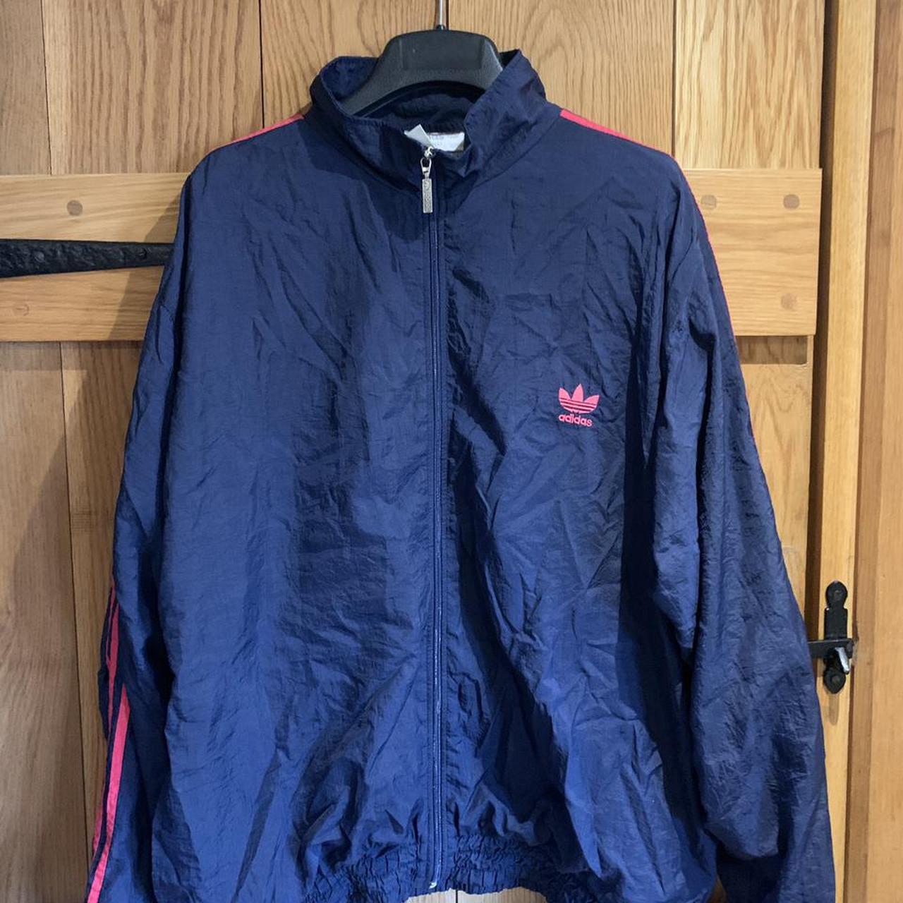 Adidas Men's Navy and Red Jacket | Depop