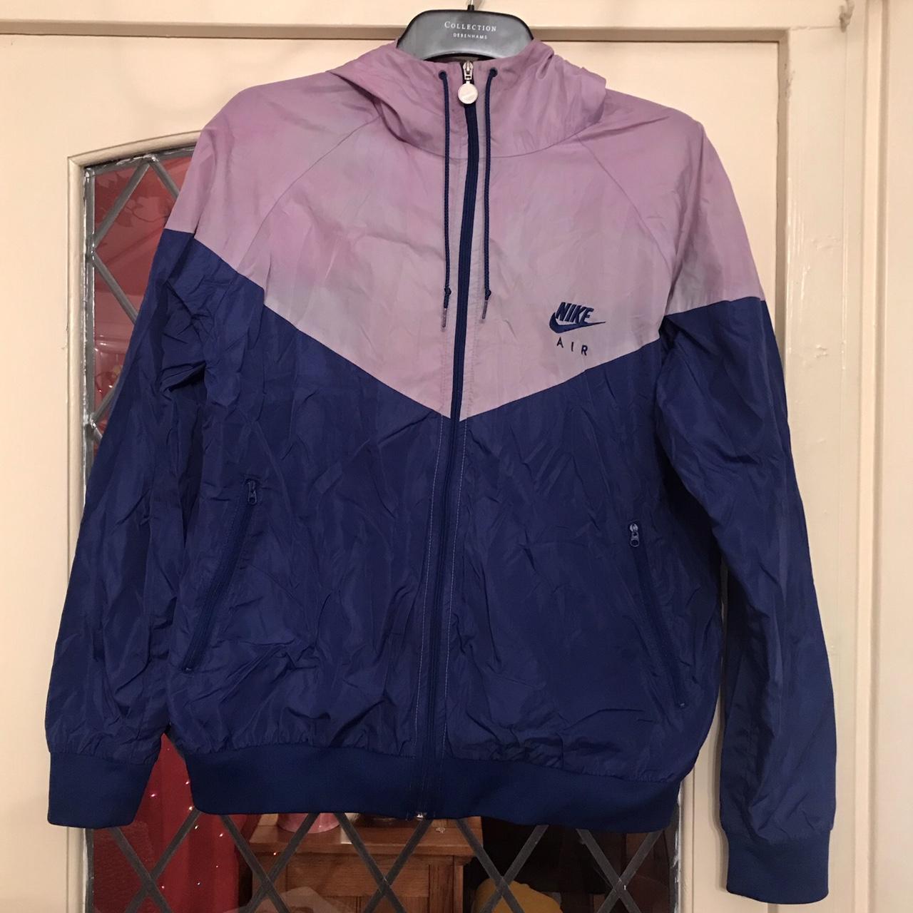 peach and blue nike windbreaker