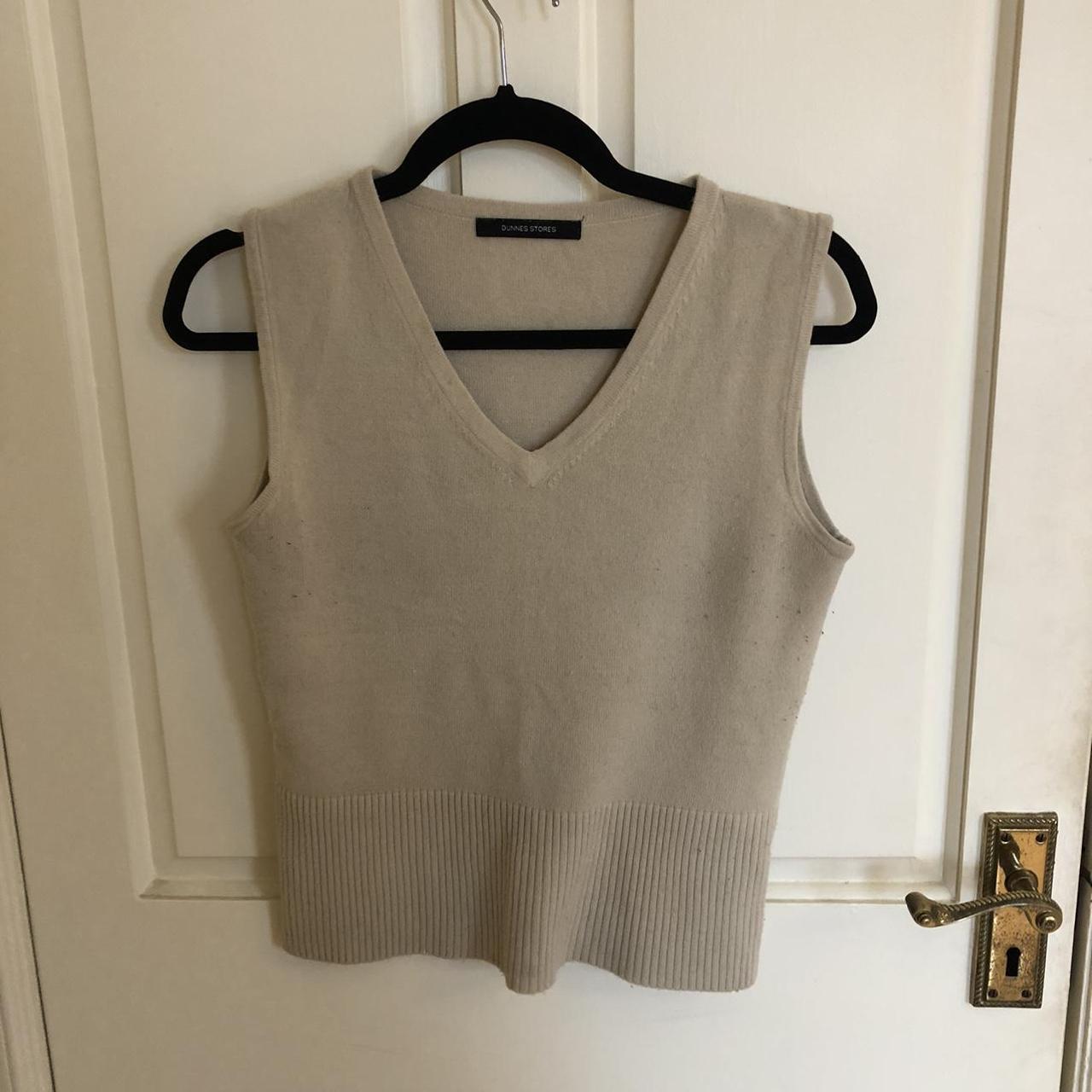 cream sweater vest/pullover from Dunnes.... Depop