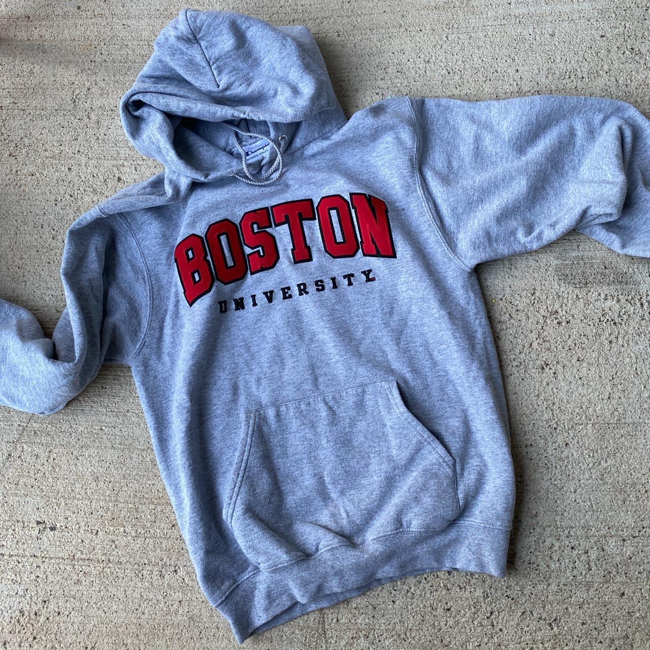 Boston university Hoodie in bordered nice condition... - Depop