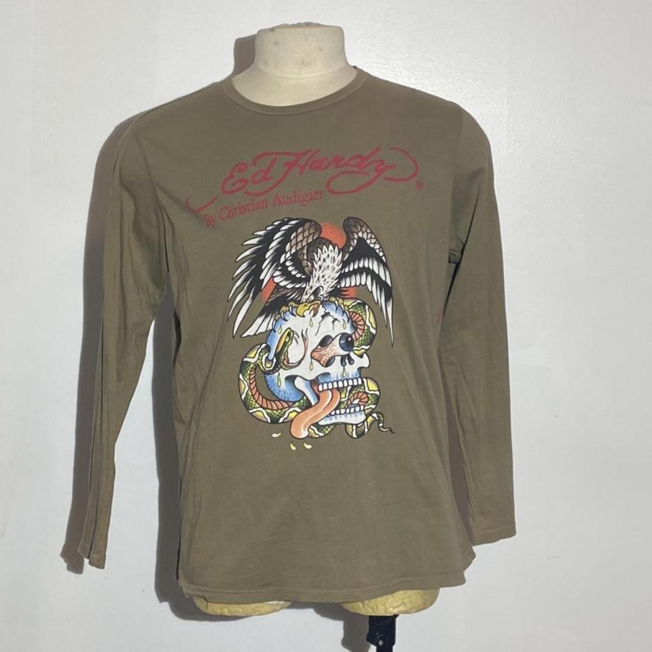 Ed Hardy long sleeve xl #edhardy #skull #tattoo... - Depop