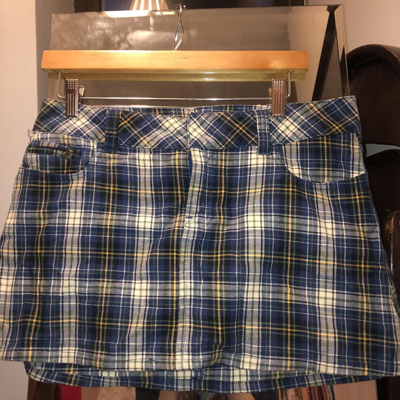 Abercrombie & Fitch Women's Yellow and Blue Skirt (3)