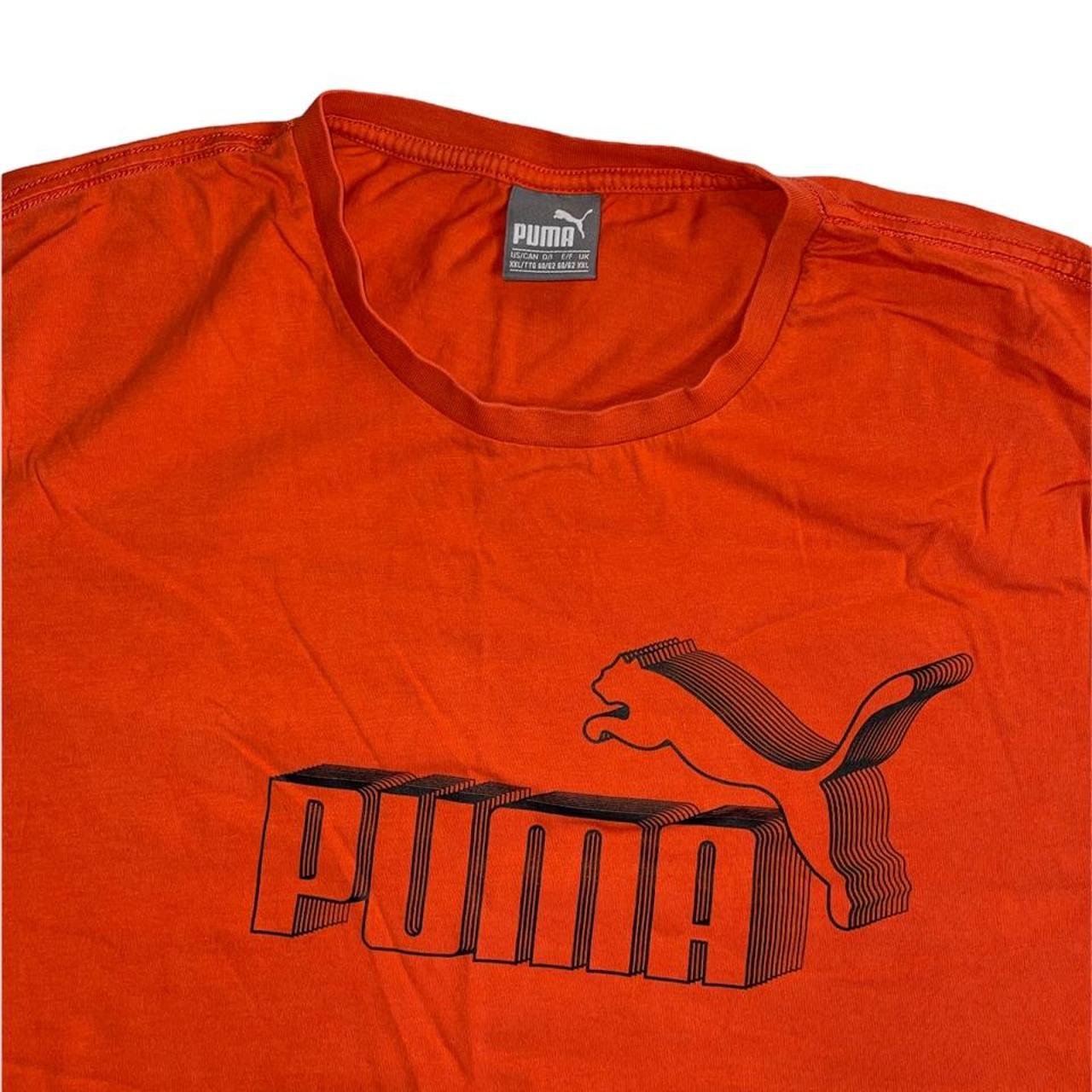 Puma Men's Orange and Black T-shirt | Depop