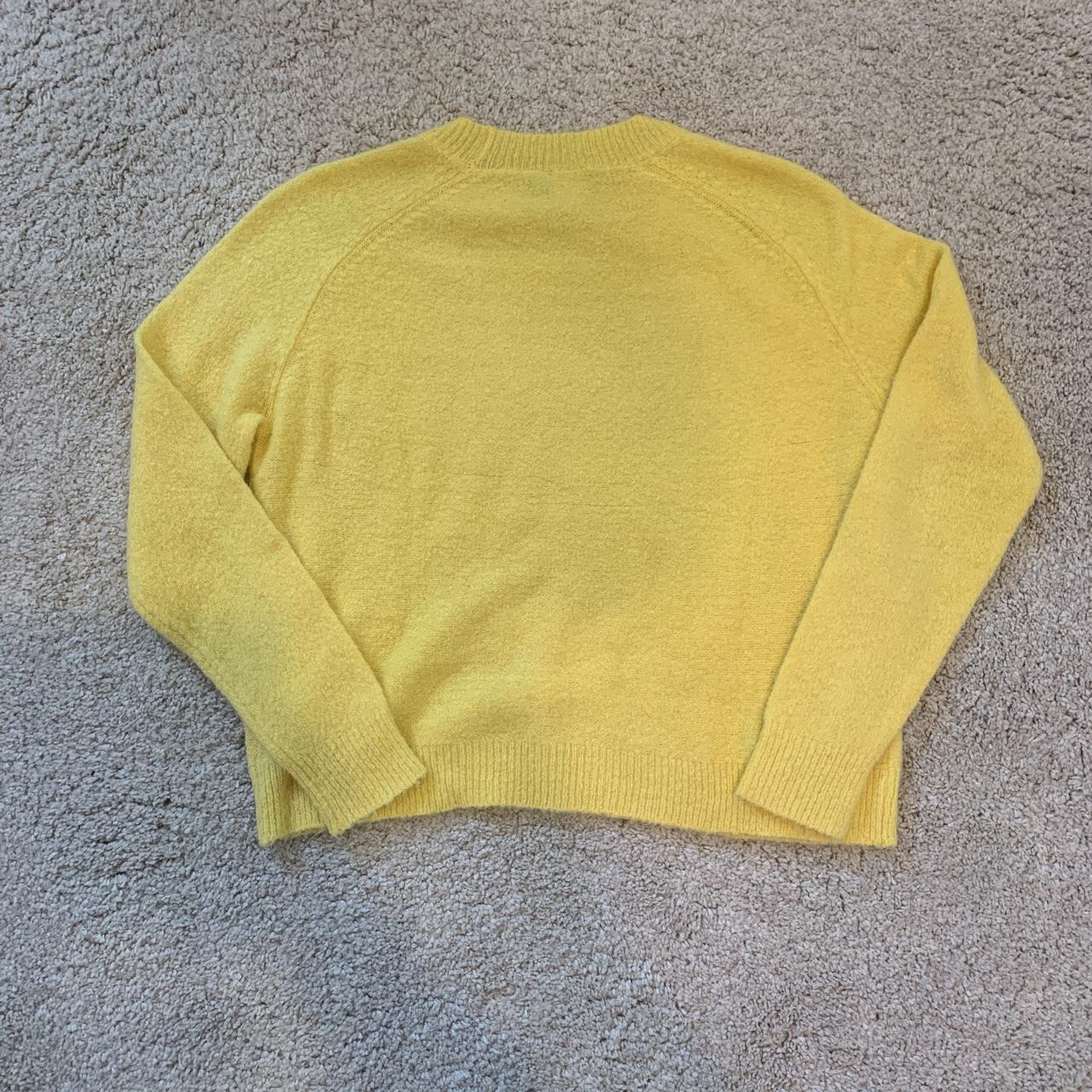 Bright yellow crew neck sweater. Soft and cozy by... - Depop