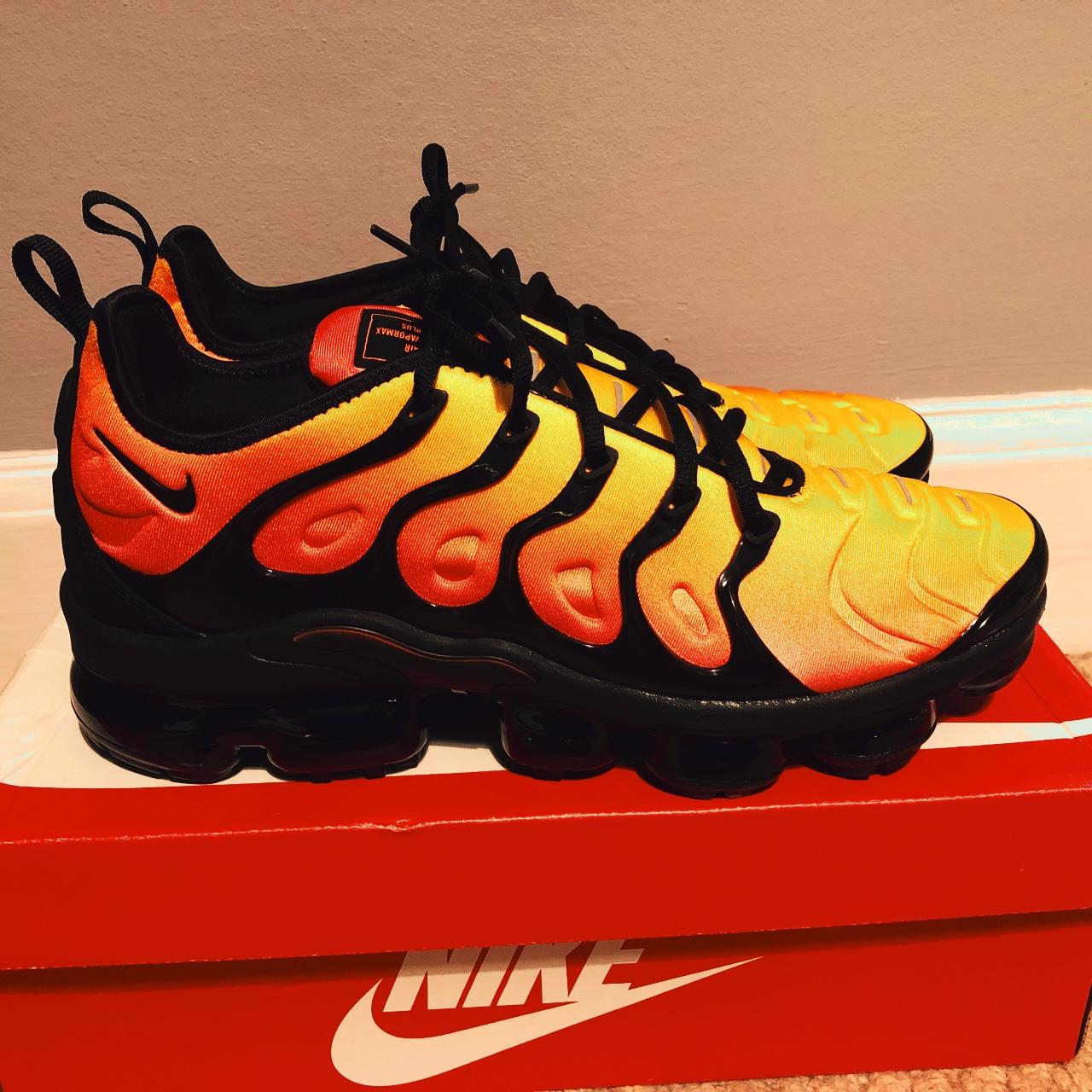 Nike air vapormax clearance plus orange and black