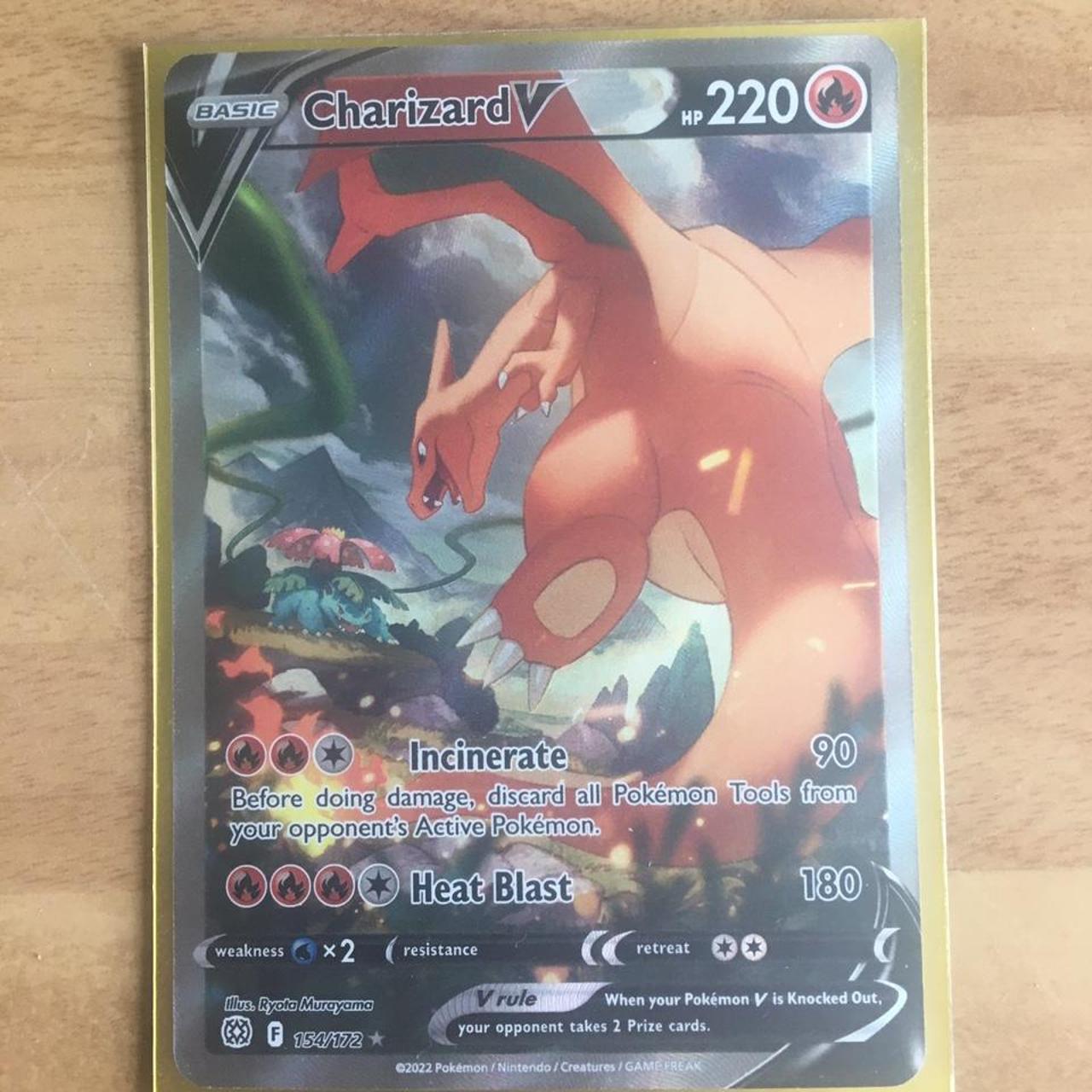 Charizard V - 154/172 Brilliant Stars (Pokemon)... - Depop