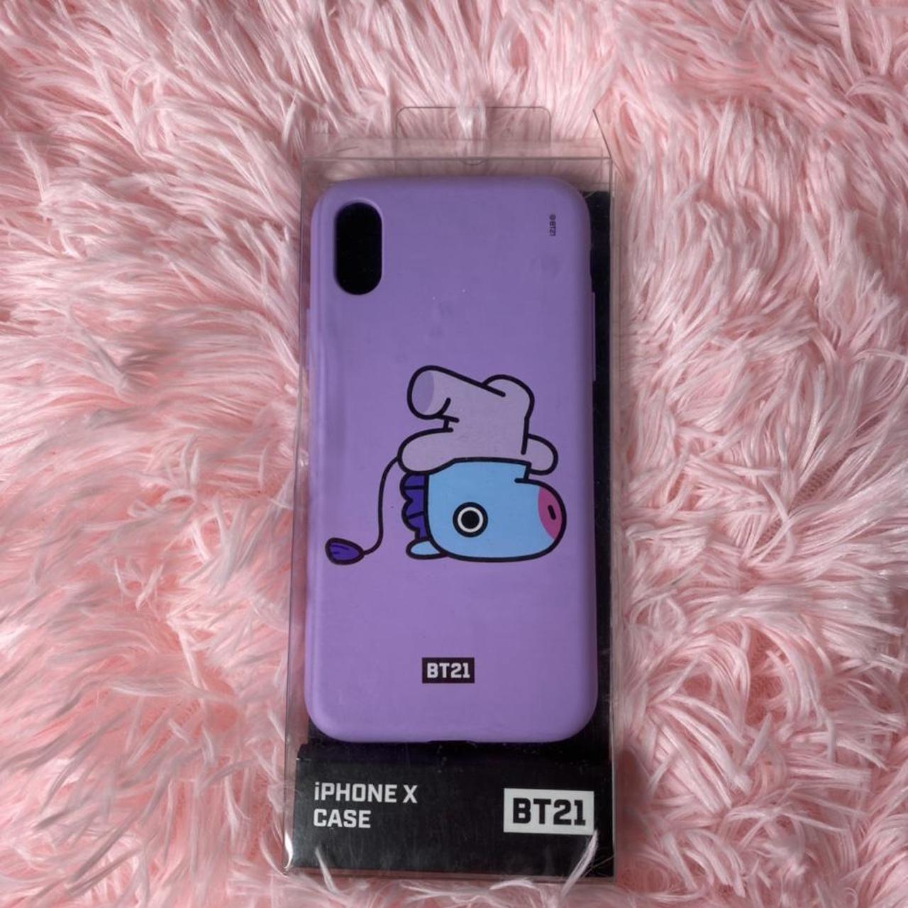 Brand new bts BT21 iphone x case Purple Mang Case... - Depop