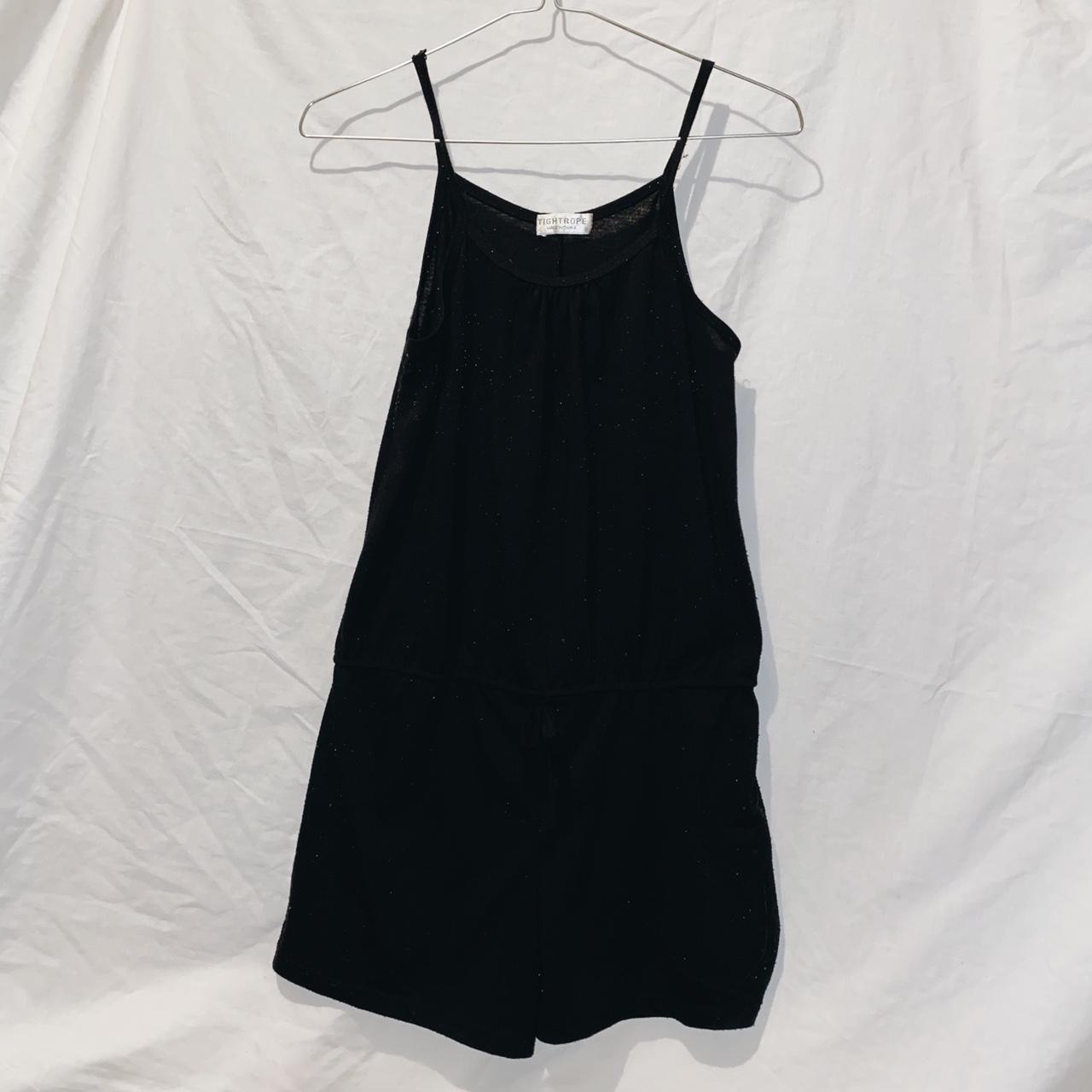 black romper • size 8 — fits 6-10 • in good condition - Depop