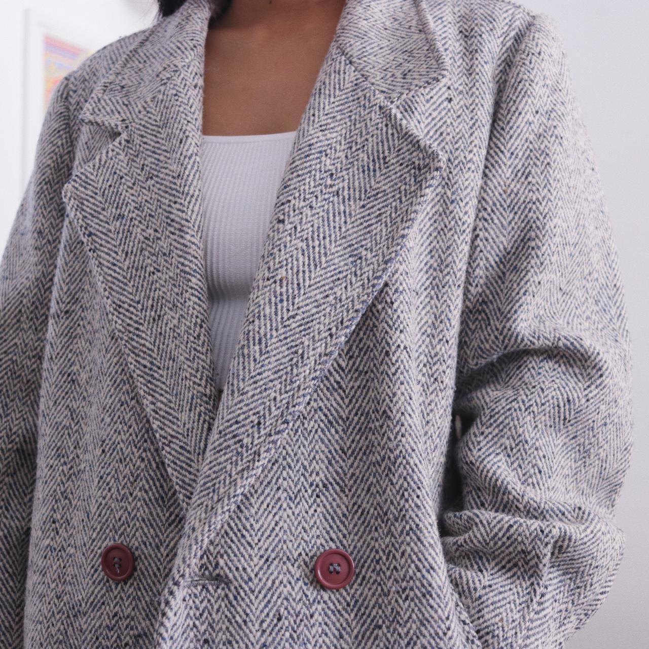 American Vintage Women's Grey and Blue Coat (3)