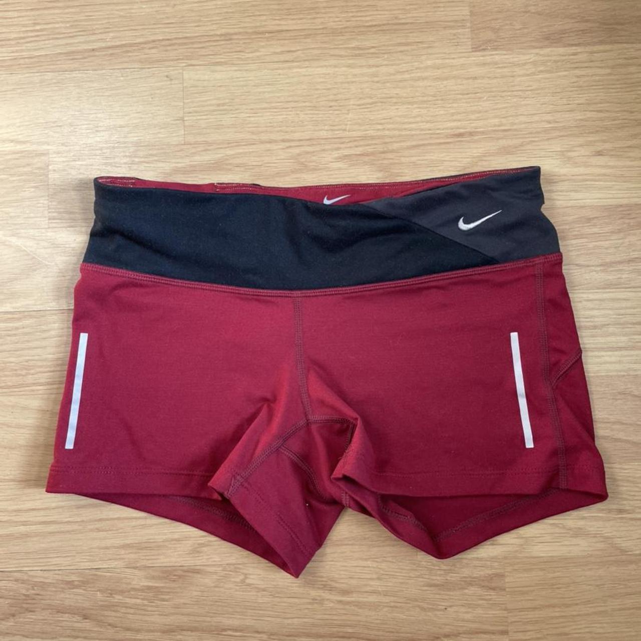 burgundy nike shorts