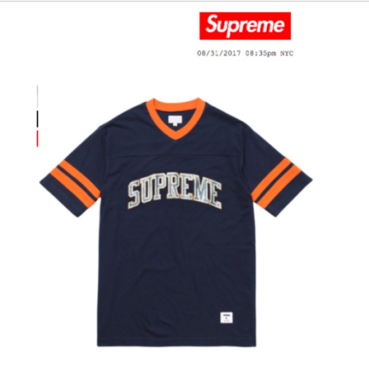 SUPREME glitter arc football jersey fw17. 100%...