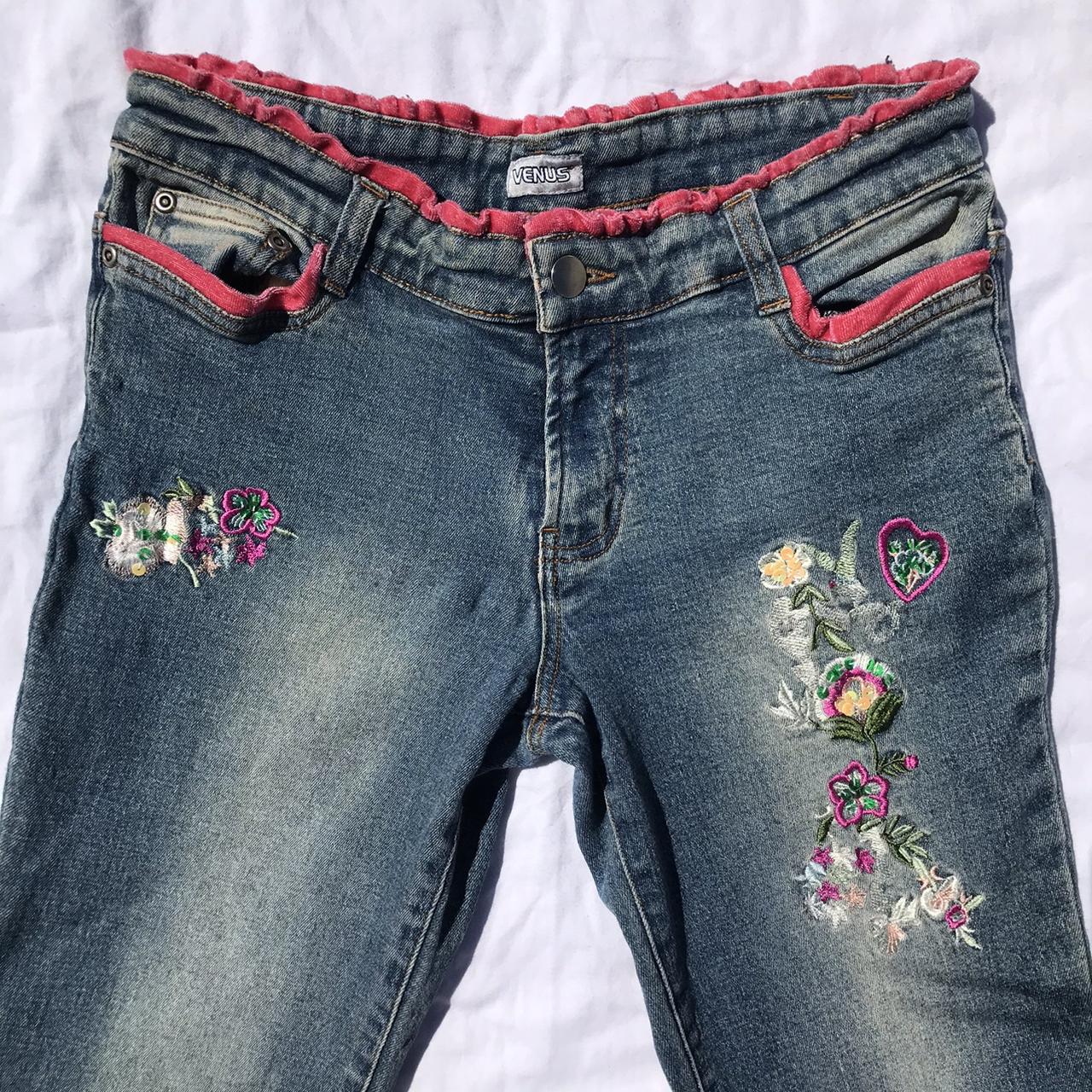 Venus embroidered sale jeans