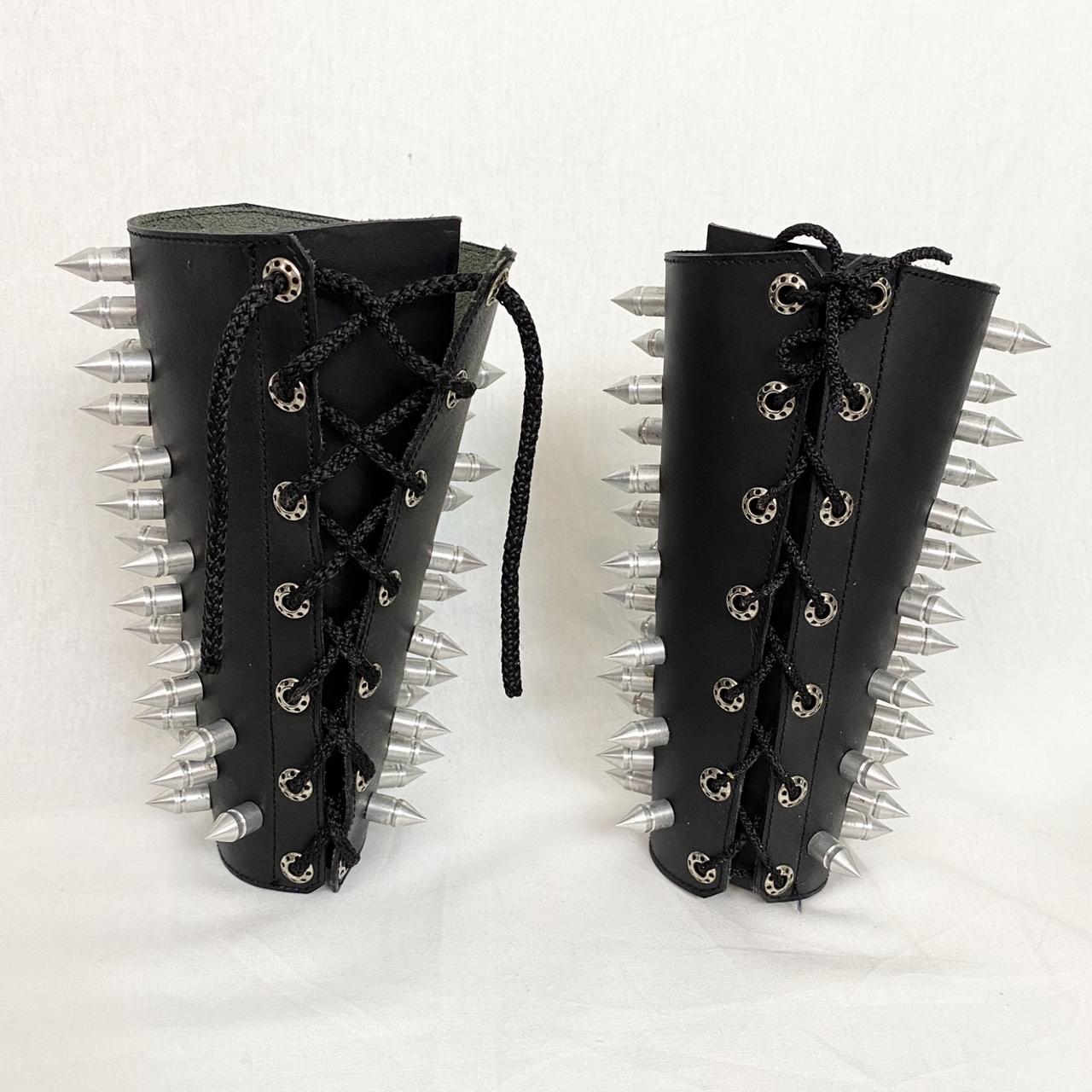 DEATH METAL vintage 90s spiked gauntlets Amazing... - Depop