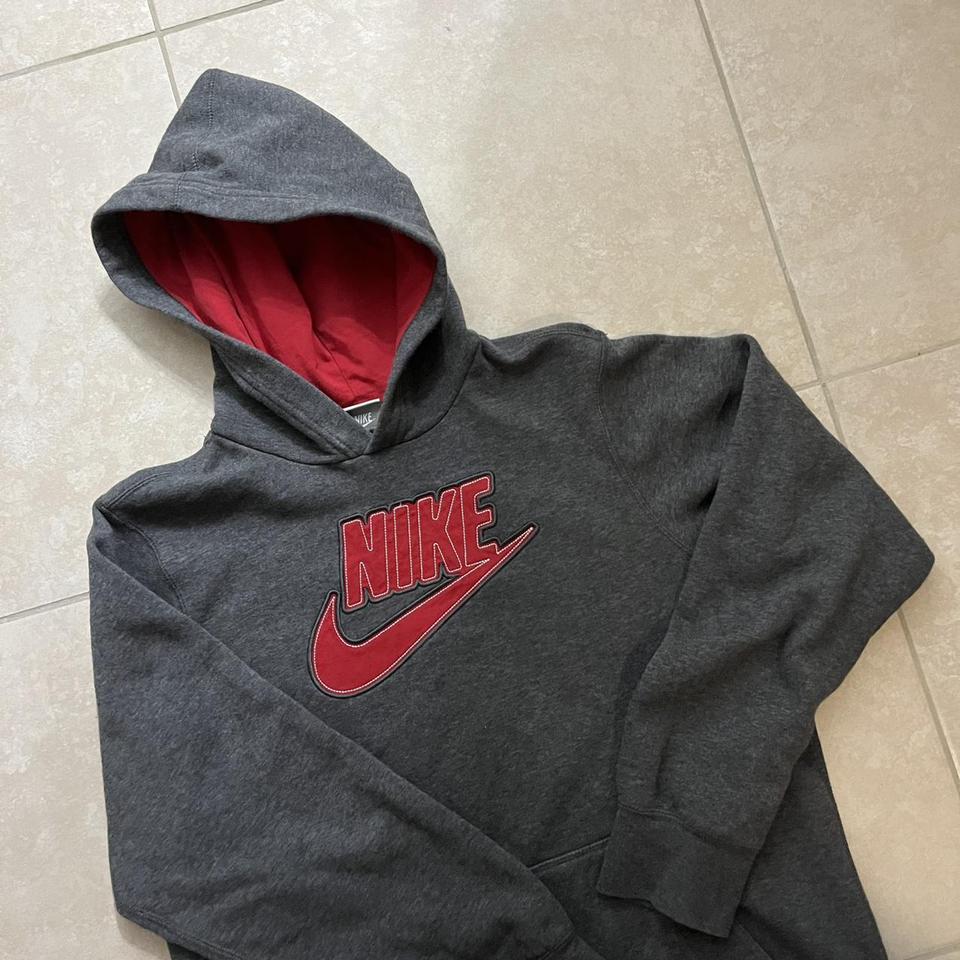 Nike grey shop and red hoodie