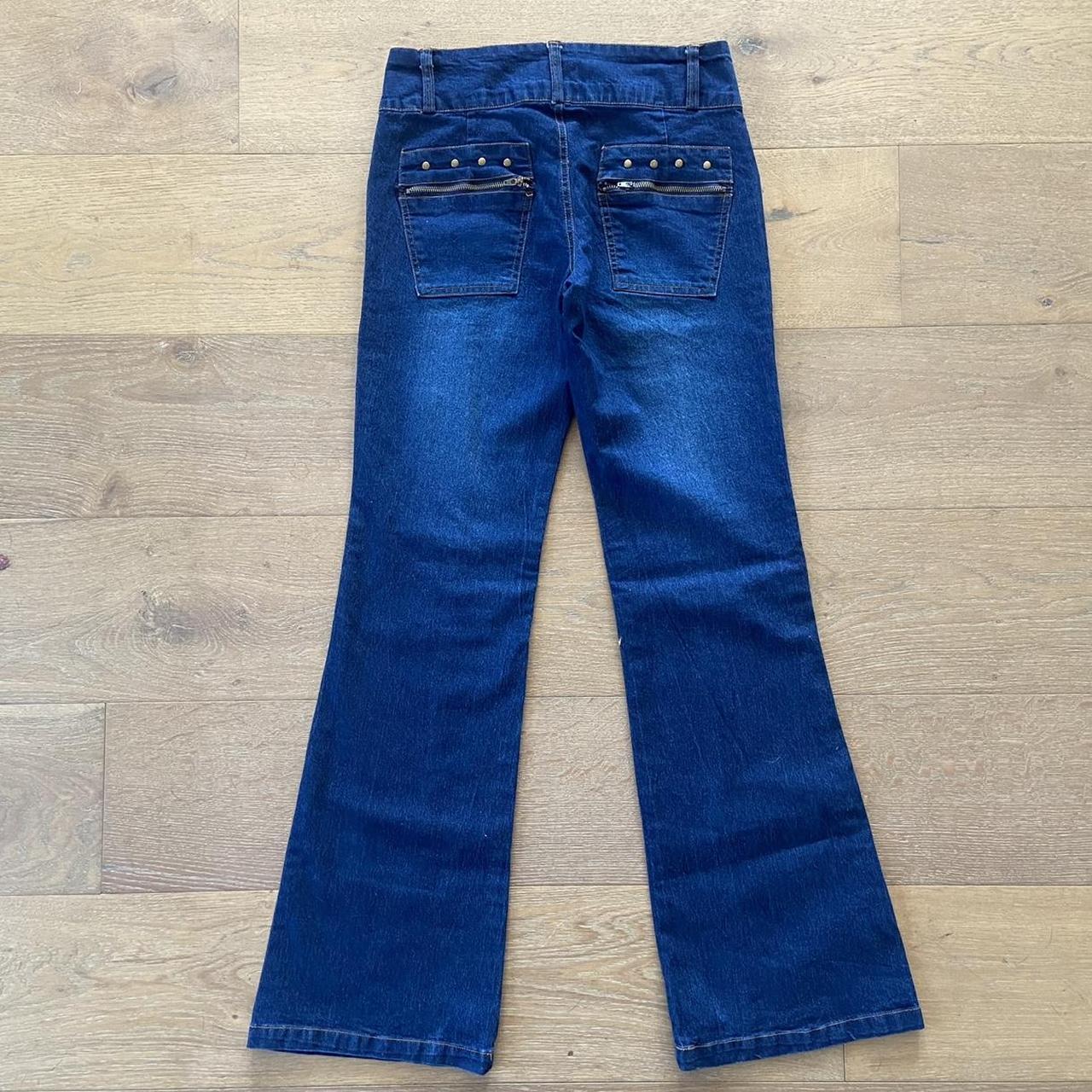 vintage y2k low waisted flare jeans by Apus ! -... - Depop