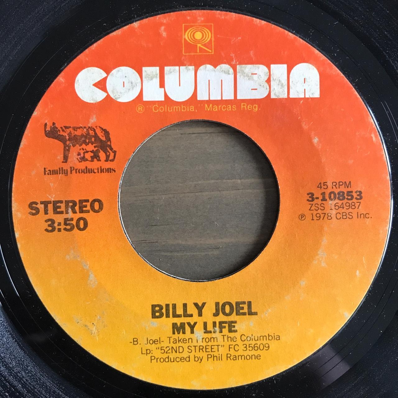 Billy Joel My Life / 52nd Street 7 inch 45 RPM... - Depop