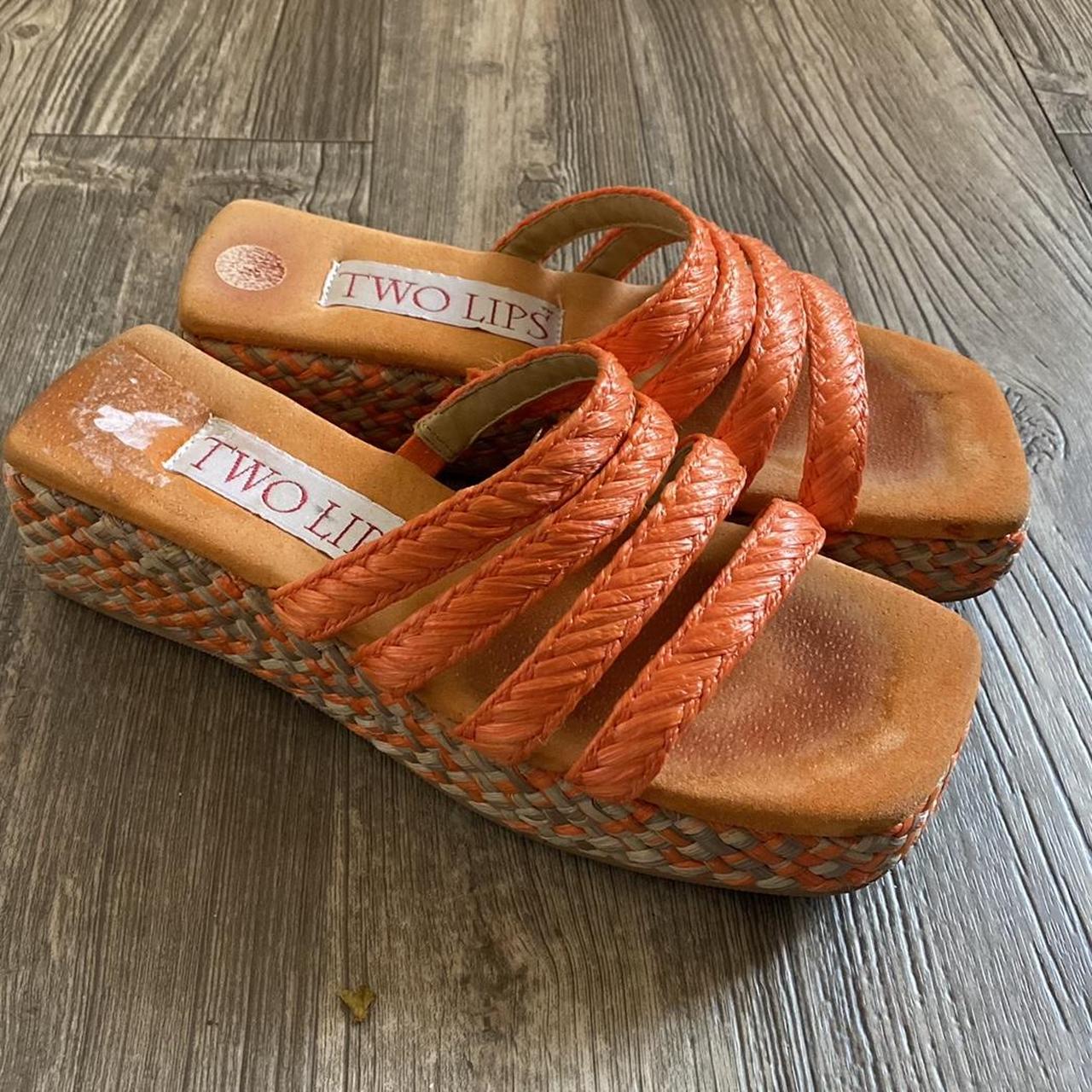 Two Lips Orange Sandals | Mercari