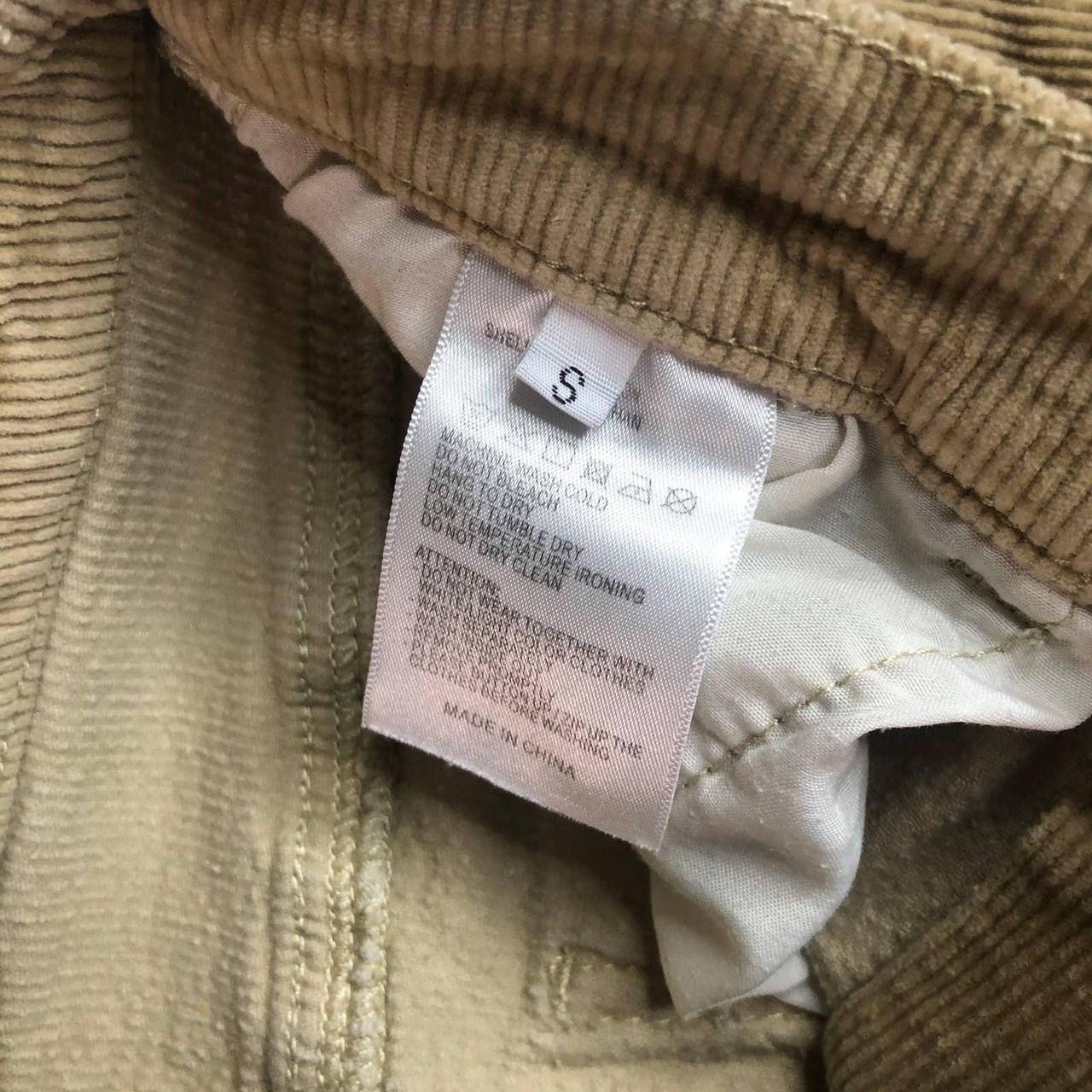 Brandy Melville corduroy beige tan khaki raw hem... - Depop