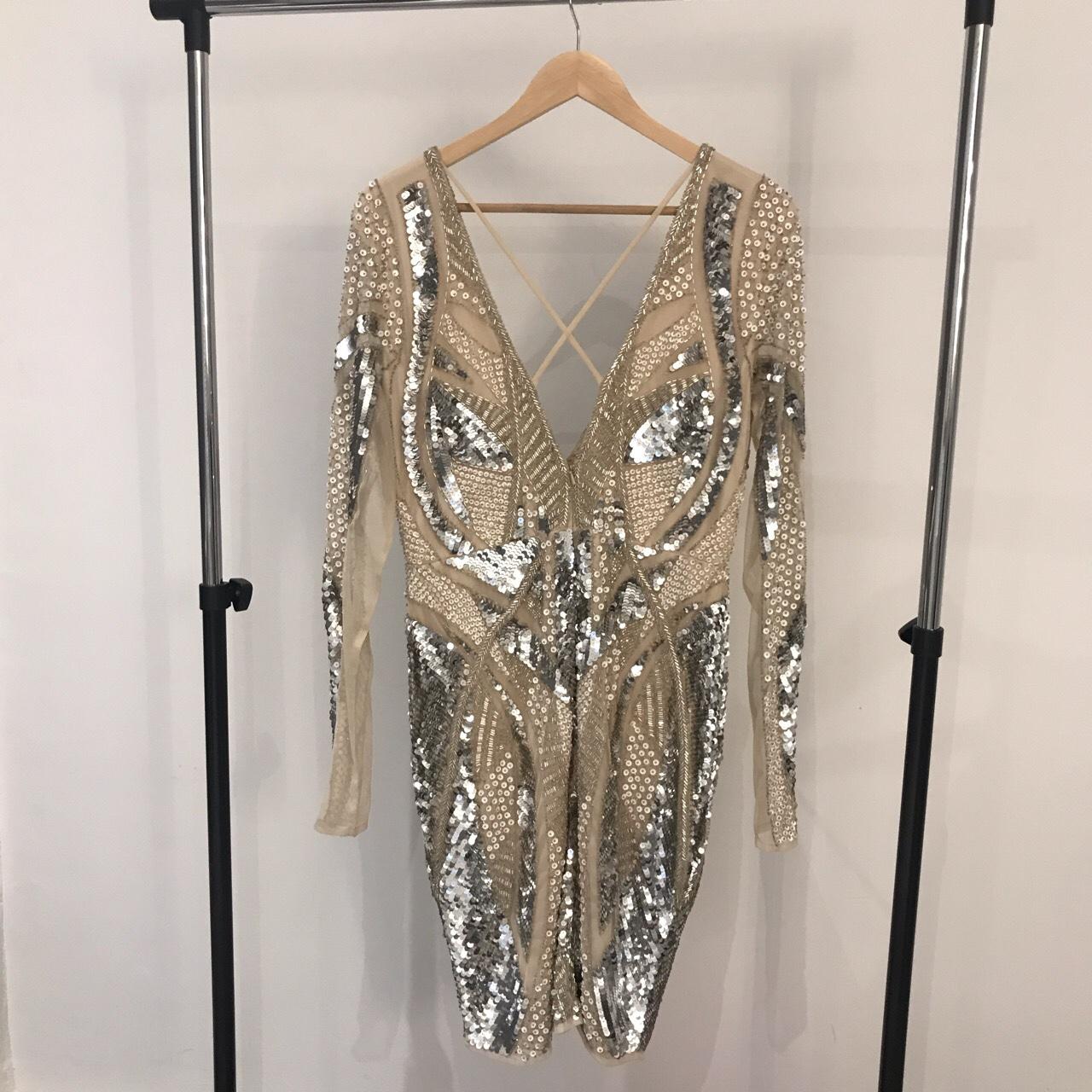 Gold Asos New Years Eve Dress Rent French Connection Emille
