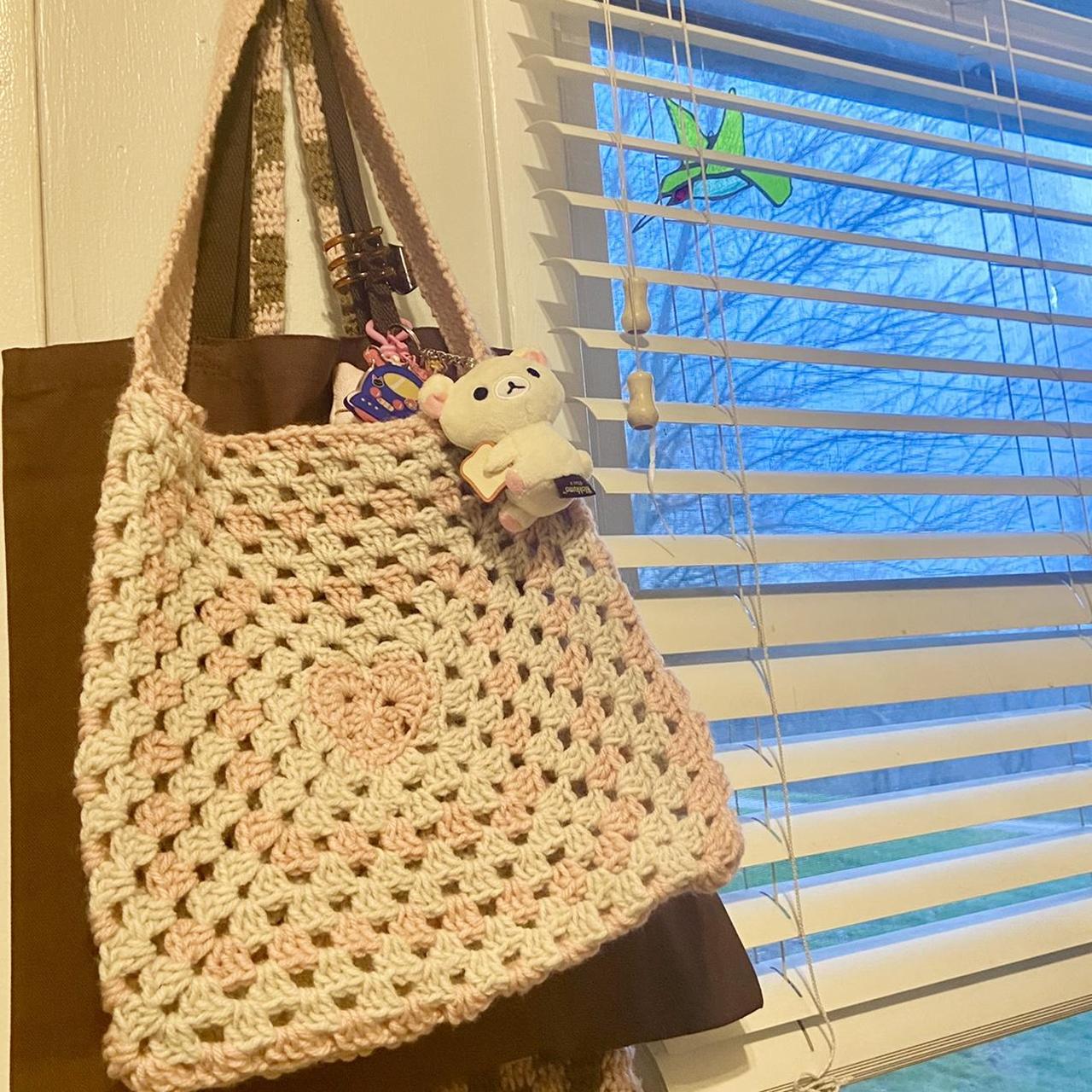 super cute crochet tote... - Depop