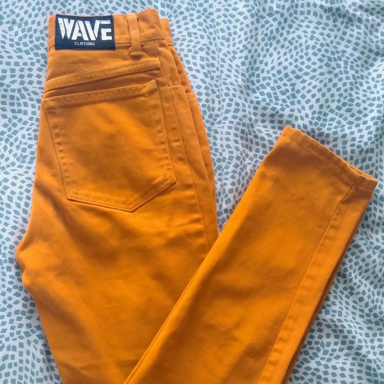 Vintage 90s mustard yellow tapered jeans by brand... - Depop