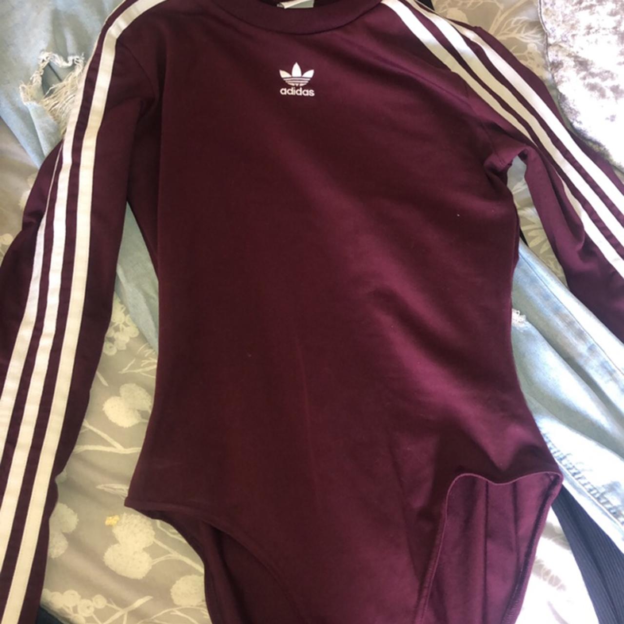 Burgundy Adidas body suit, bought for £30 only