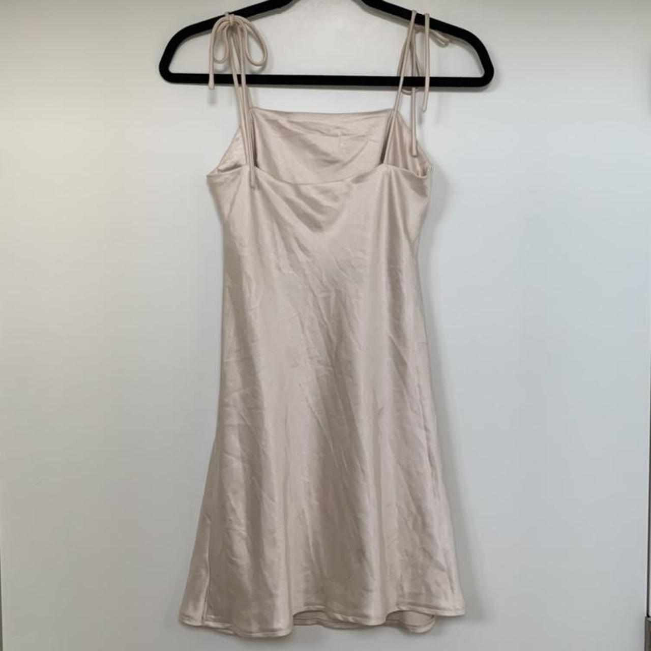 princess polly light blush colored silk/satin slip... Depop