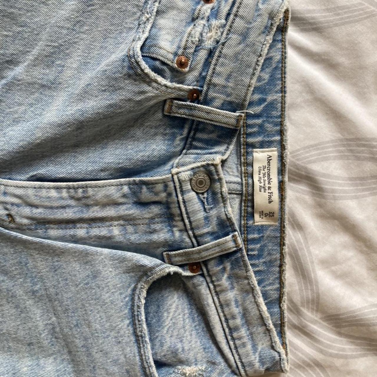 Abercrombie & Fitch 90s Ultra High Rise Straight... - Depop