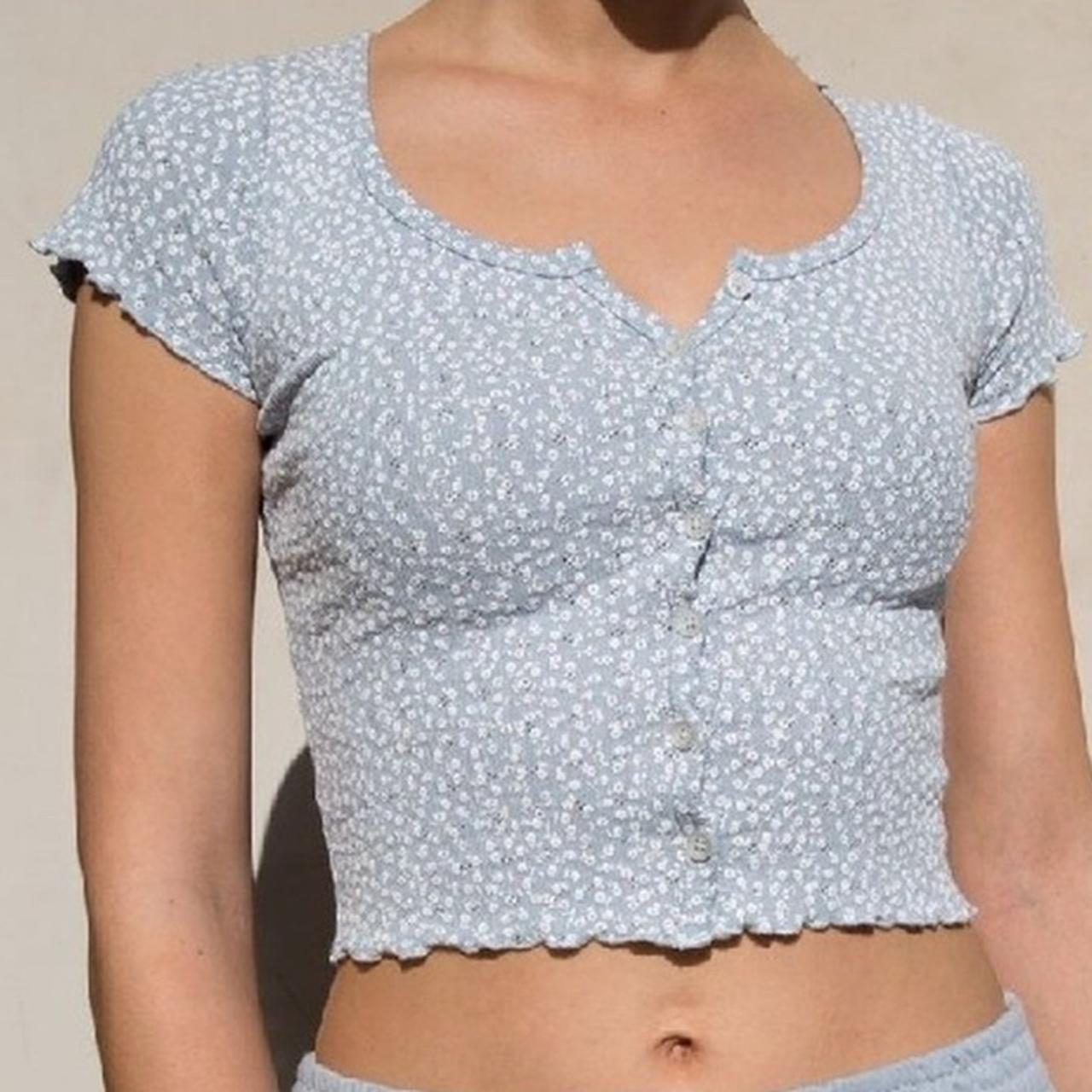 Brandy Melville baby blue ruffle zelly. No... Depop