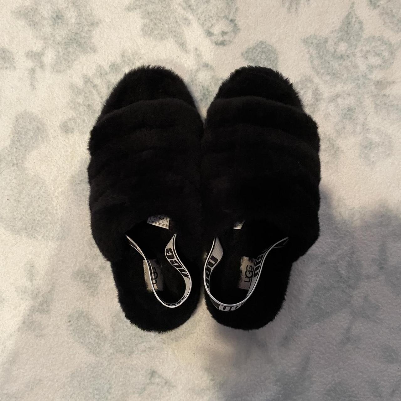 ugg platform slippers black