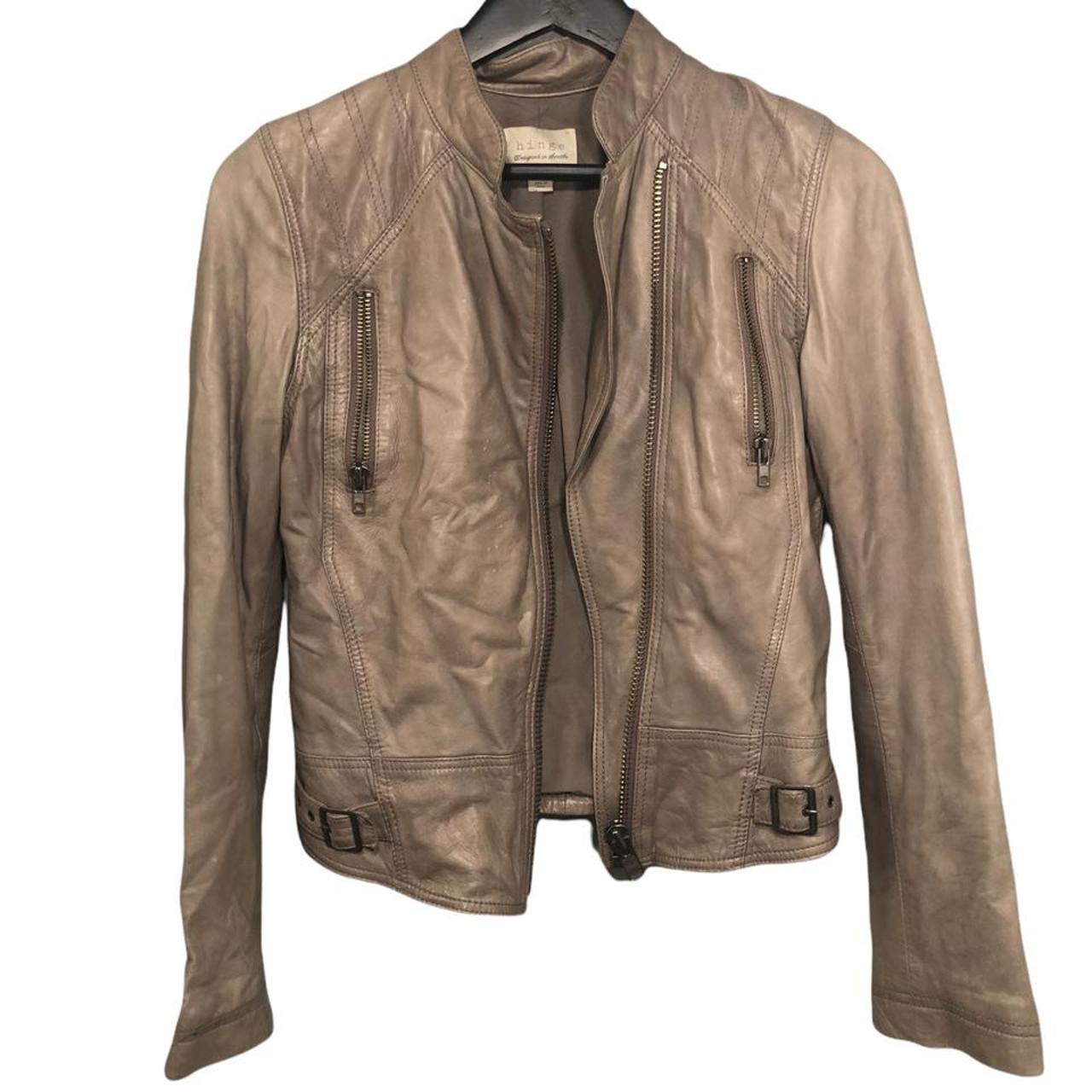 Product Image 3 - ⭐️Beige leather jacket from HINGE
⭐️Measurements