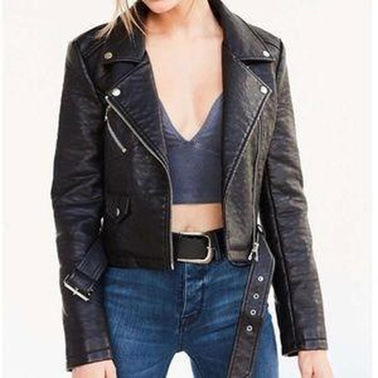 Silence and noise 2024 faux leather jacket