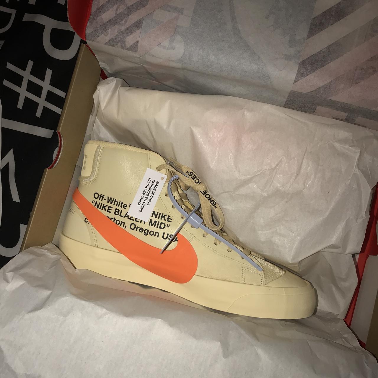 nike off white blazer orange