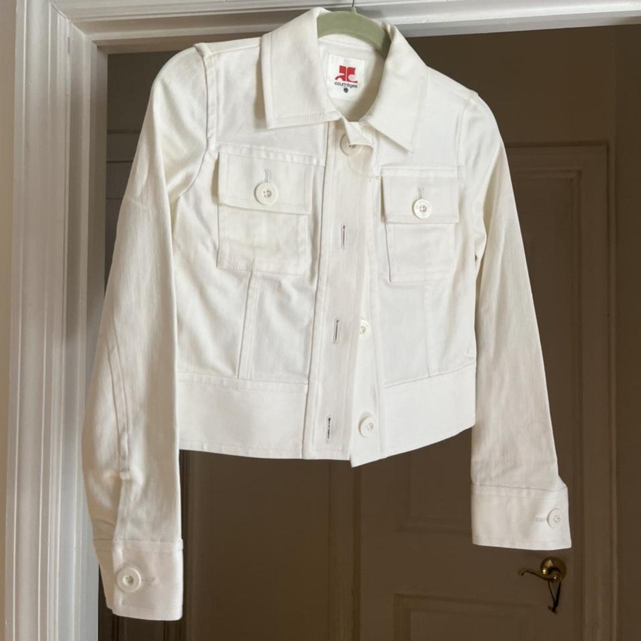Courrèges Women's White and Cream Jacket