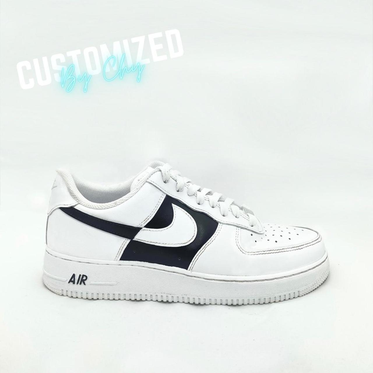 WOMENS Nike Air Force 1 Black Half Half Custom Depop