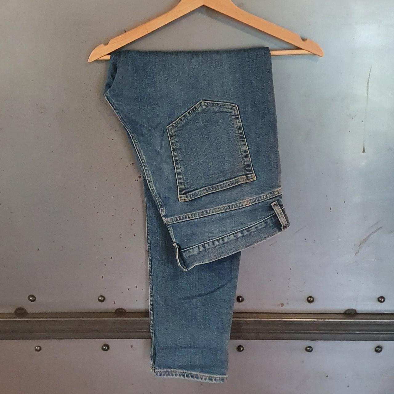 —Weekday cone fit jeans (tapered) in a lightmid... Depop