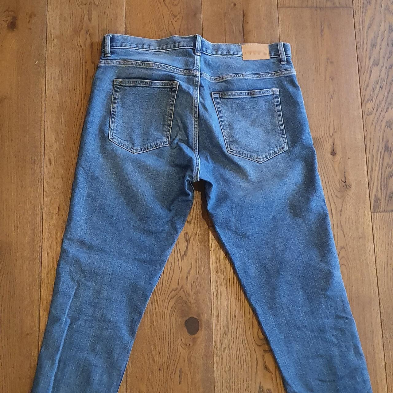 —Weekday cone fit jeans (tapered) in a lightmid... Depop