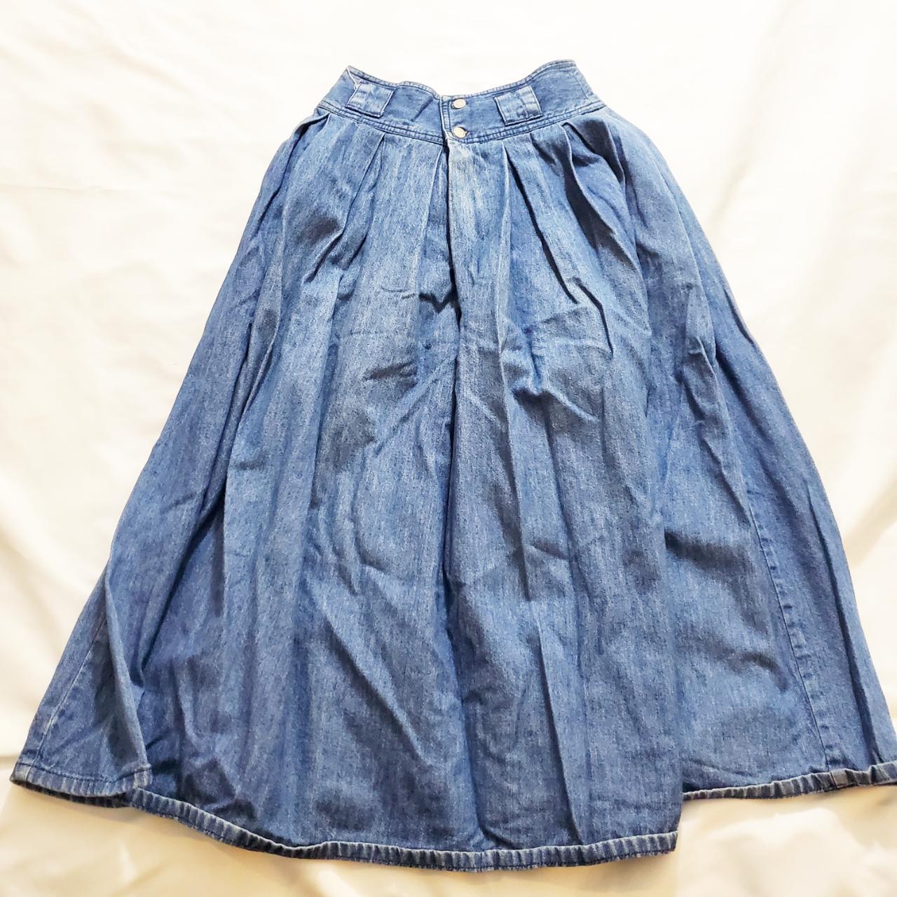 CALVIN KLEIN Vintage 90s Denim High Waisted Midi