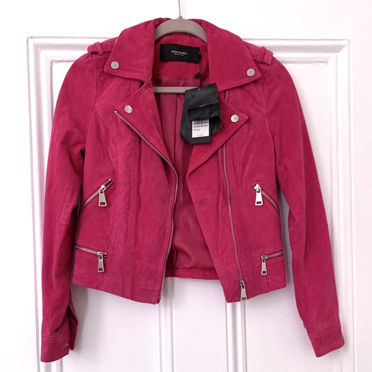 Vero moda pink suede on sale jacket