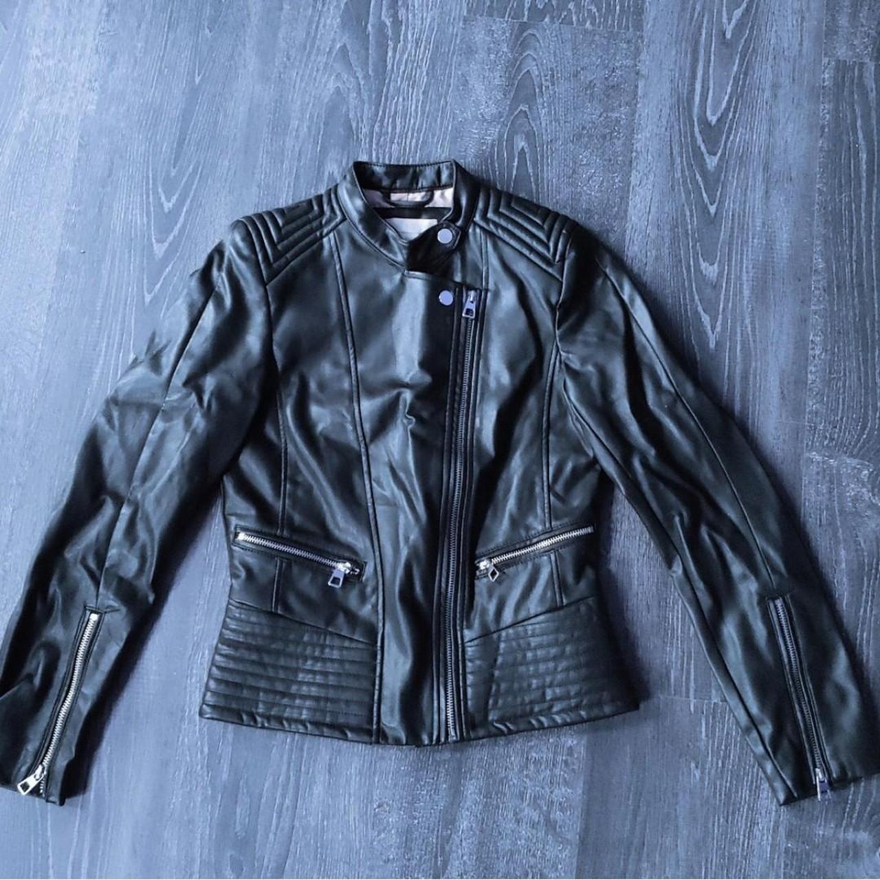 H&m women's leather outlet jacket