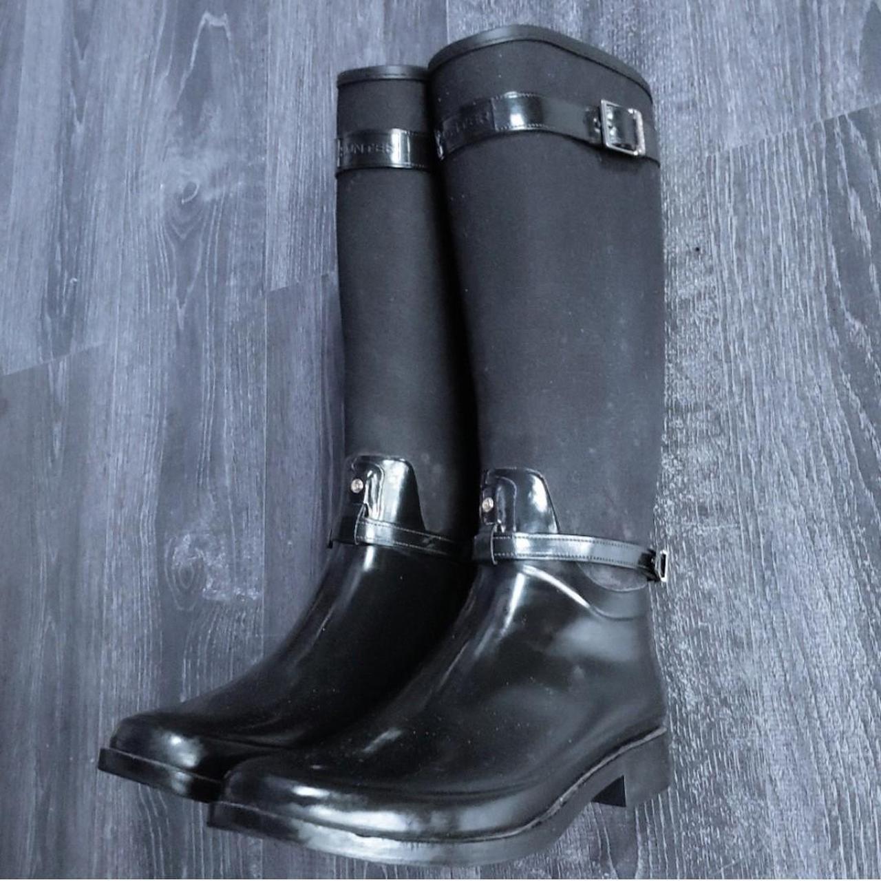 women's Hunter Chancery boots. black, knee high... - Depop