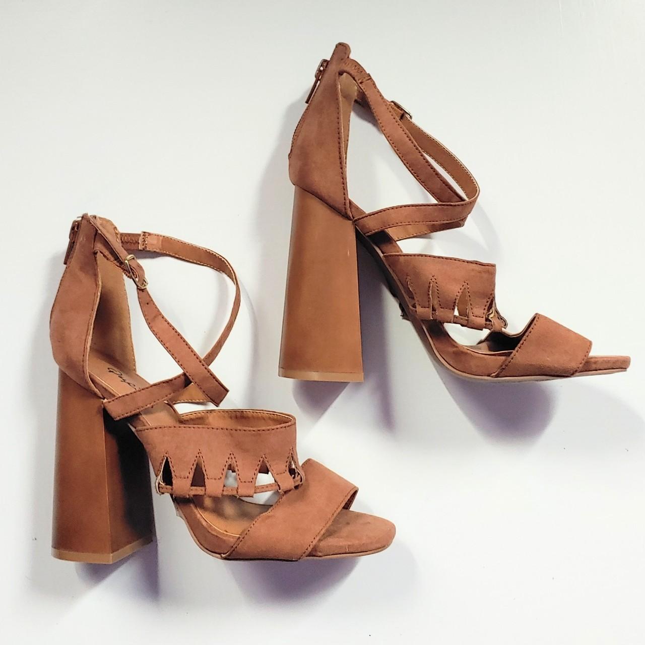 Qupid block heel sales sandals