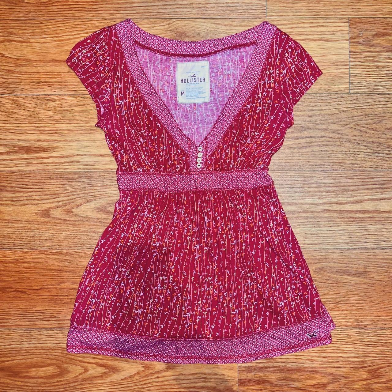 🧺🧸 y2k hollister babydoll top 🧸🧺 early 2000s... - Depop