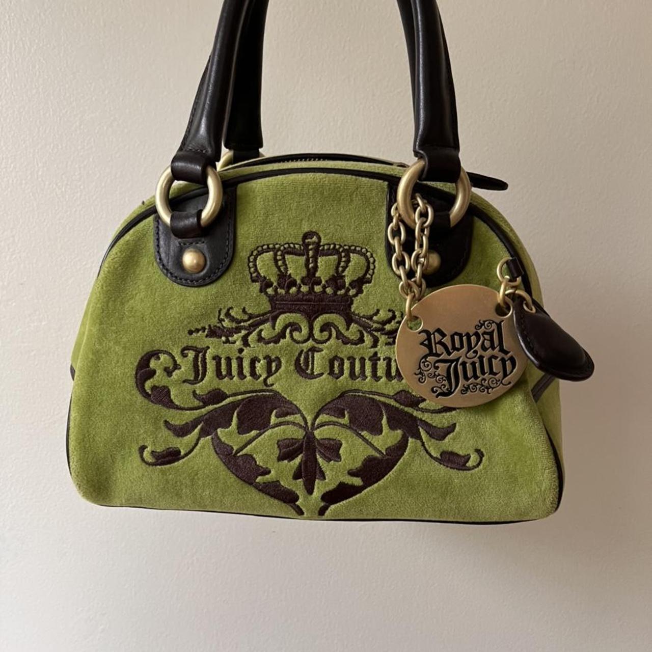 ICONIC y2k Juicy Couture bowling bag 🍒 green and... Depop