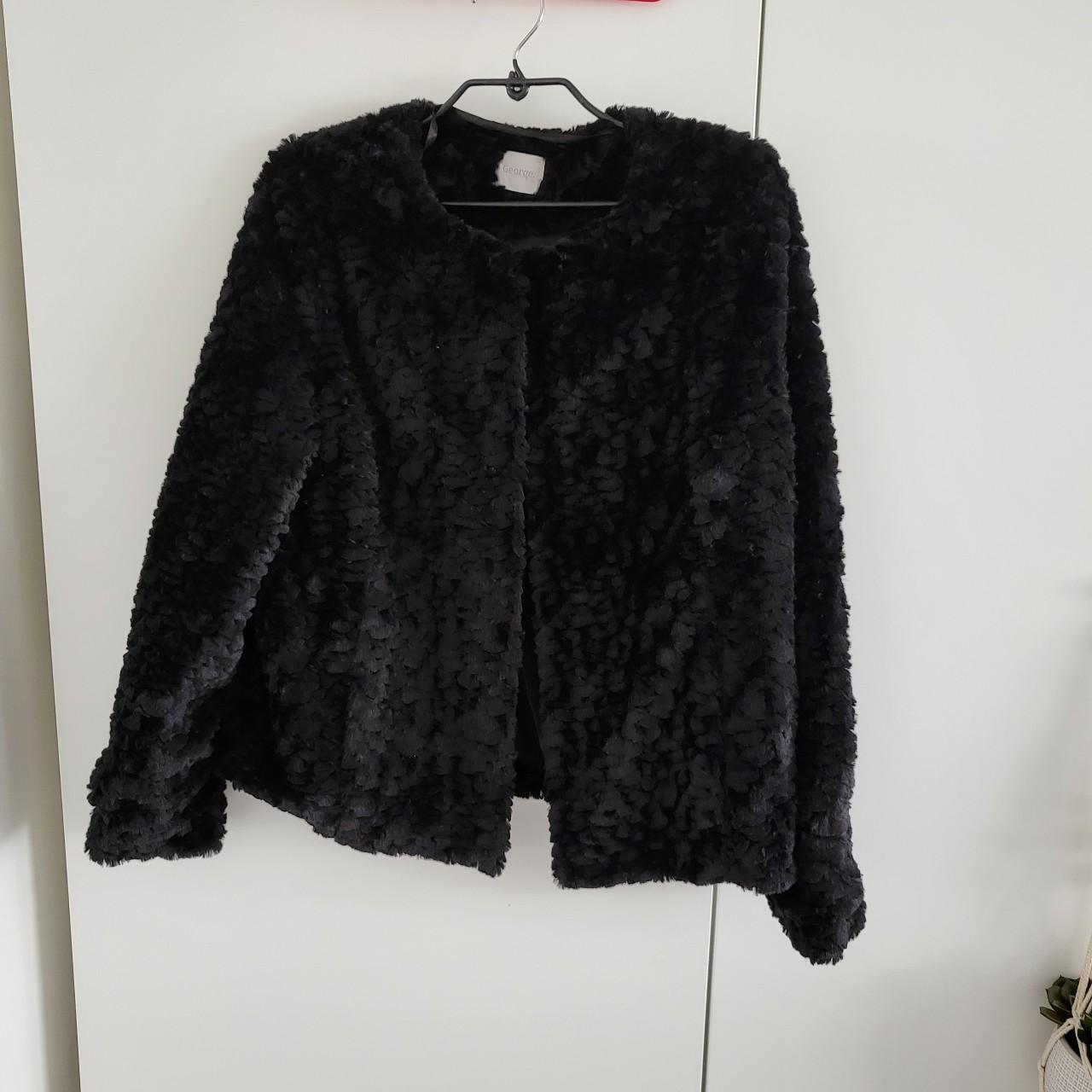 George Black faux fur furry teddy coat | UK size 12... - Depop