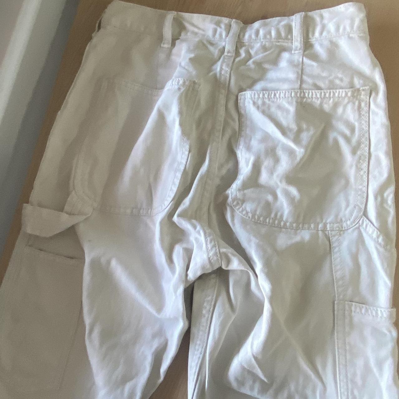 Brandy Melville white cargo pants brandymelville... Depop