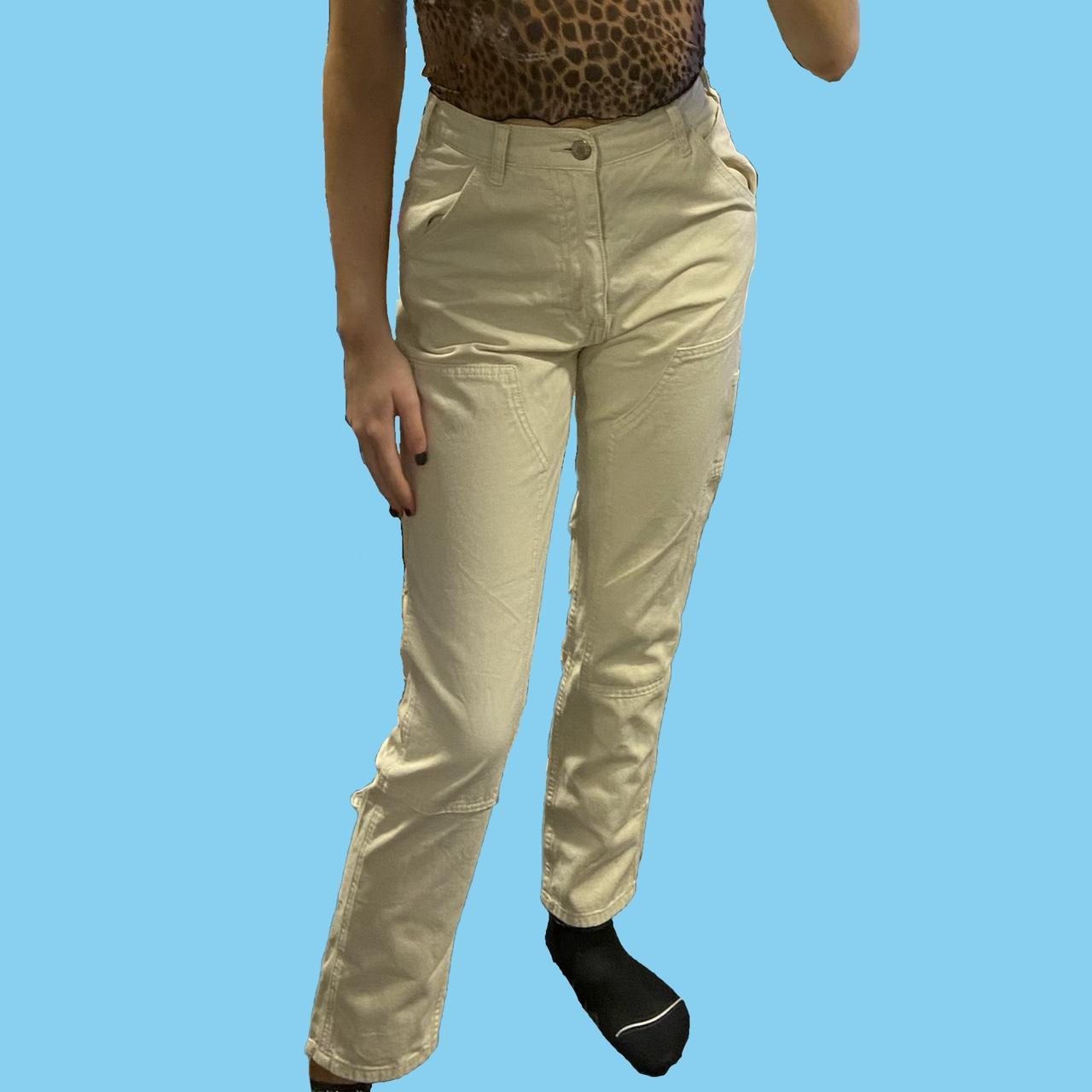 Brandy Melville white cargo pants brandymelville... Depop